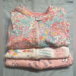 Bundles Baby Place Onesies footless pjs pajamas 5T set of 3